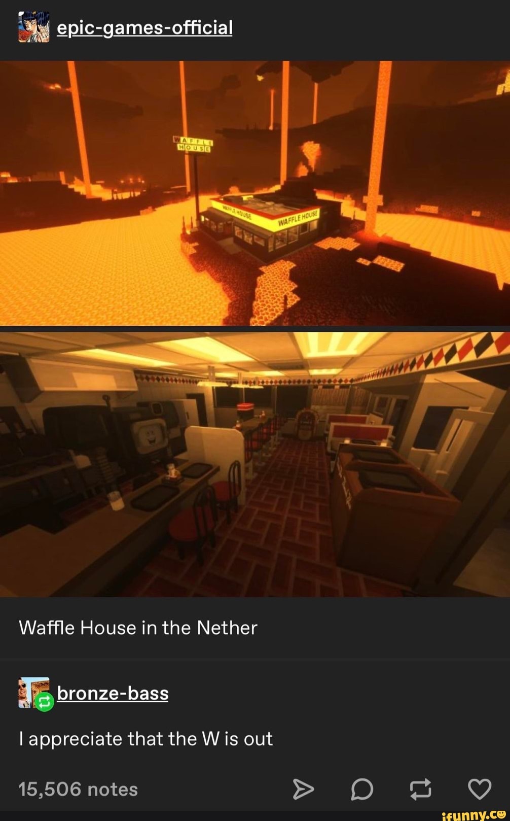 E Epic Games Official Waffle House In The Nether Ifunny