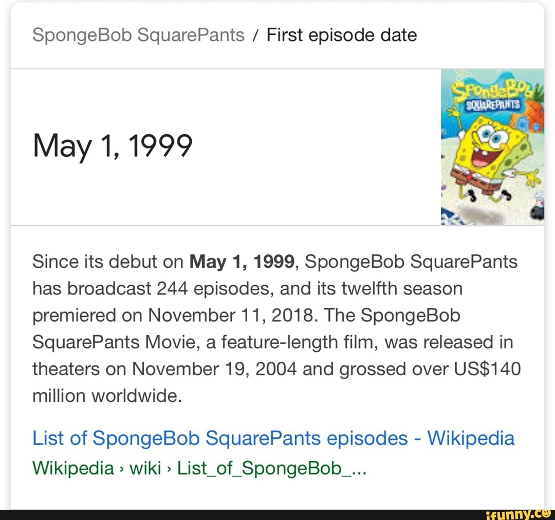 spongebob squarepants episodes list