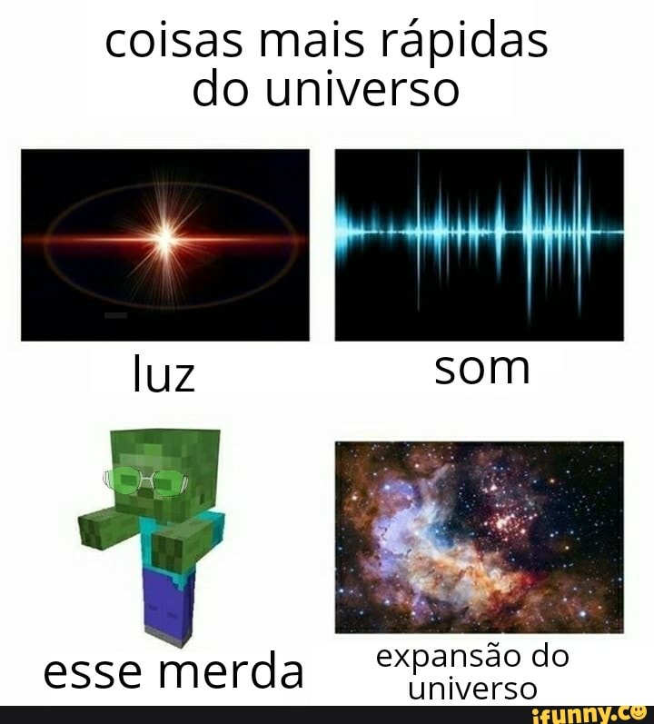 coisas mais rápidas
do universo
expansão do
esse merda eras