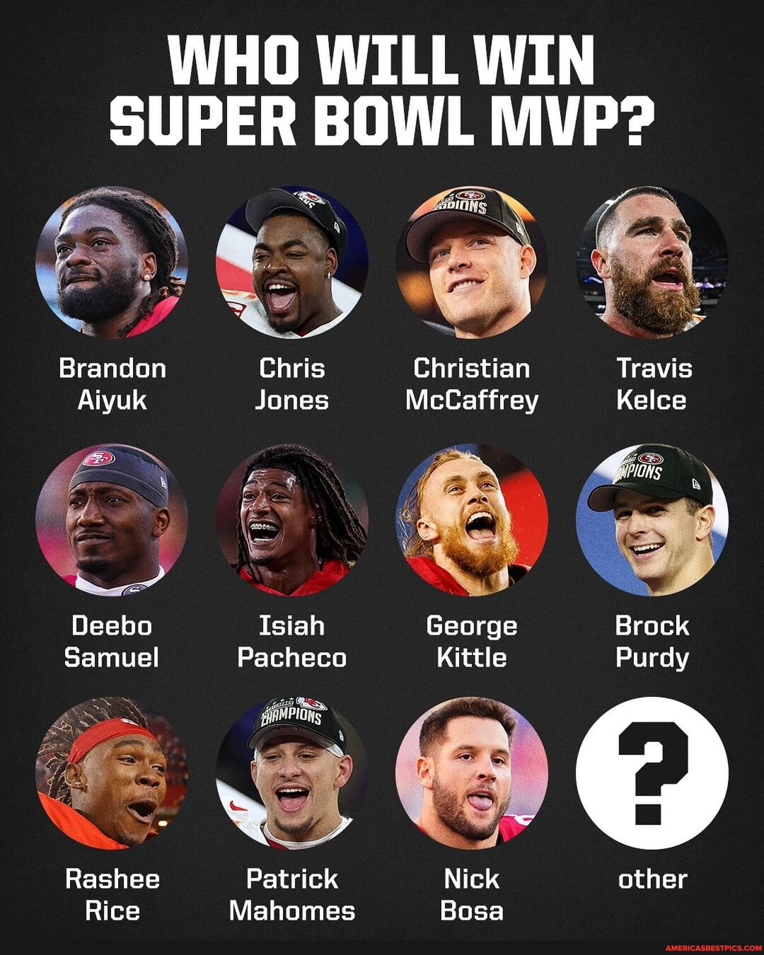 Make Your Pick For Super Bowl MVP 🔮 - Brandon Aiyuk Deebo Samuel Rashee ...