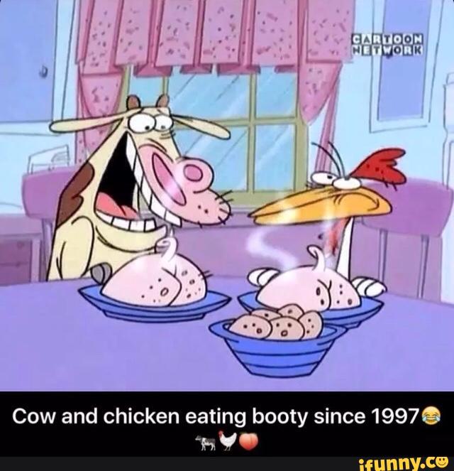 Cow and chicken anime