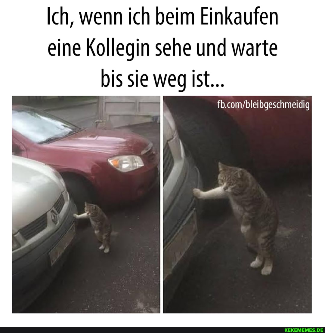 Ich, wenn ich beim Einkaufen eine Kollegin sehe und warte bis sie weg ist...