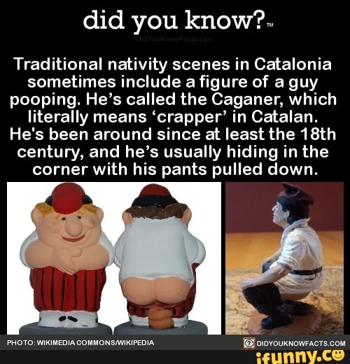 Did you know?. Traditional nativity scenes in Catalonia sometimes include a figure of a guy