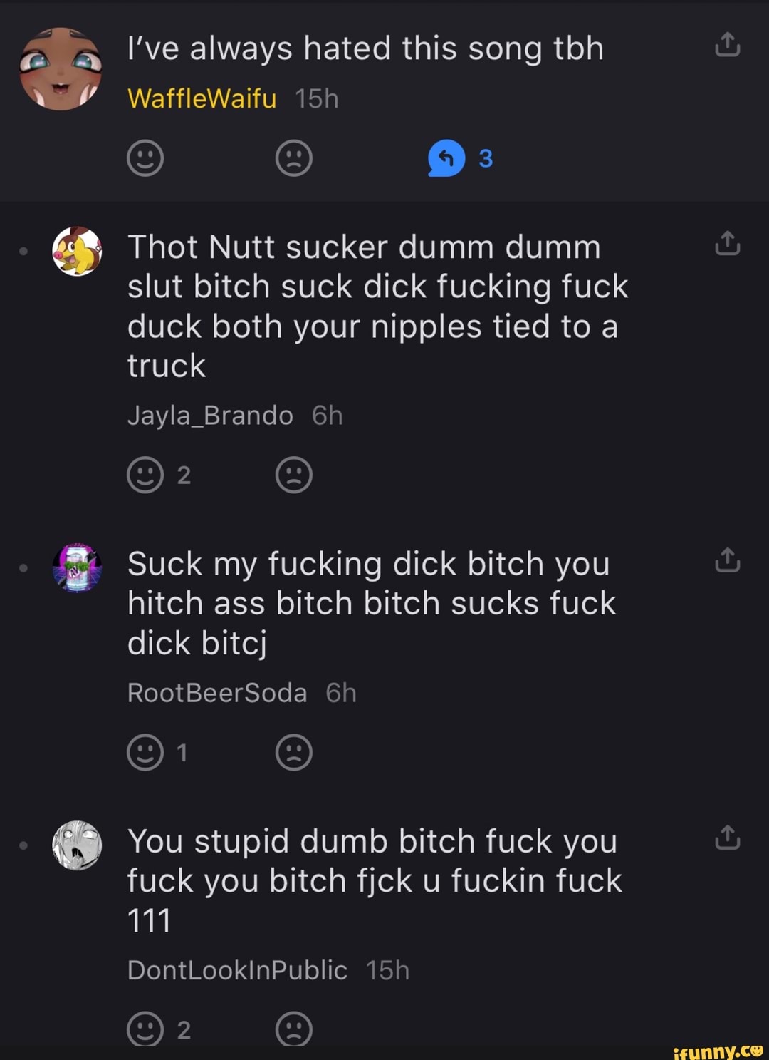 slut sucker Thot Nutt sucker dumm dumm slut bitch suck dick fucking fuck duck both your  nipples tied