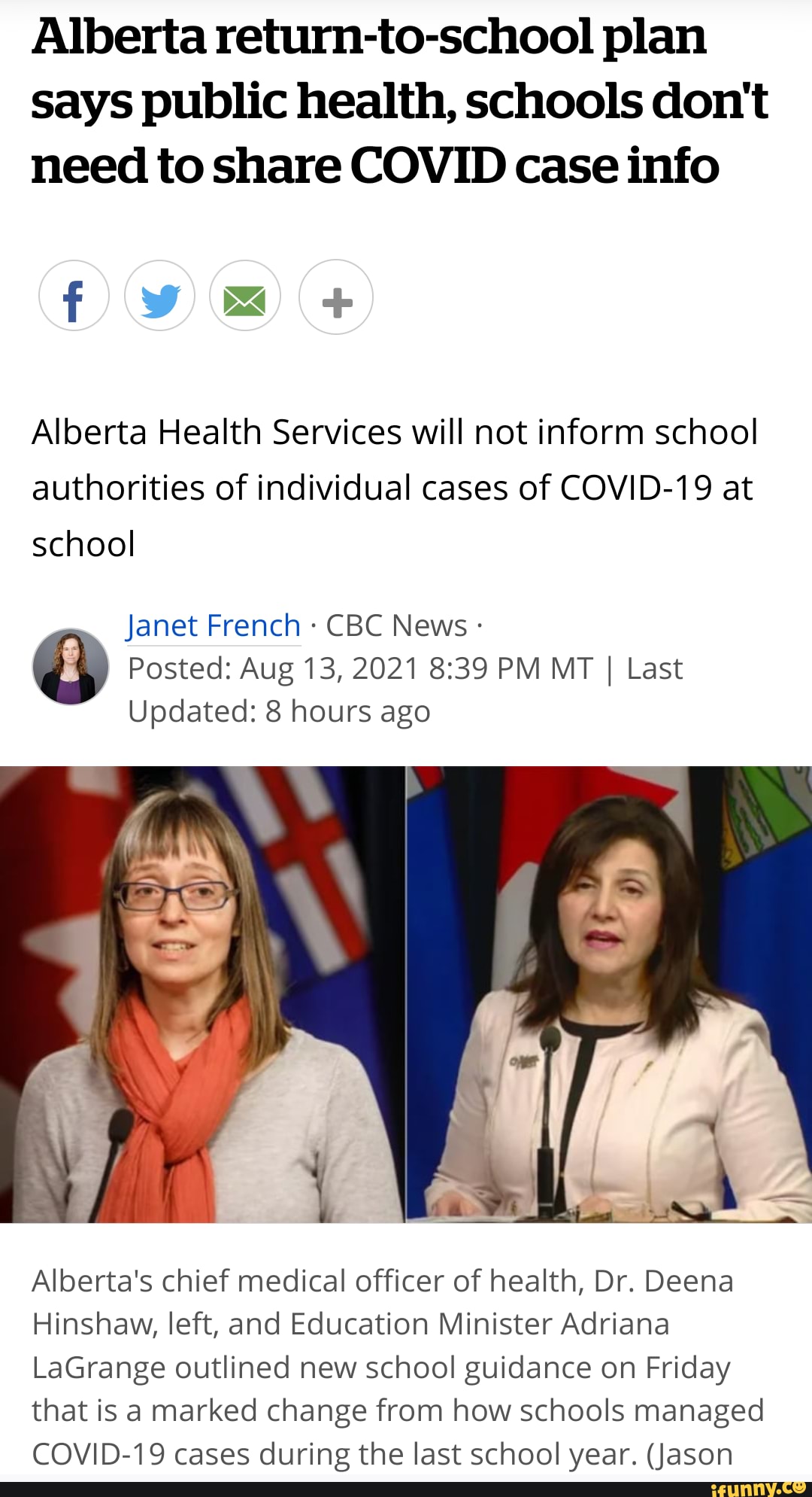 Alberta Return To School Plan Says Public Health Schools Don T Need To Share Covid Case