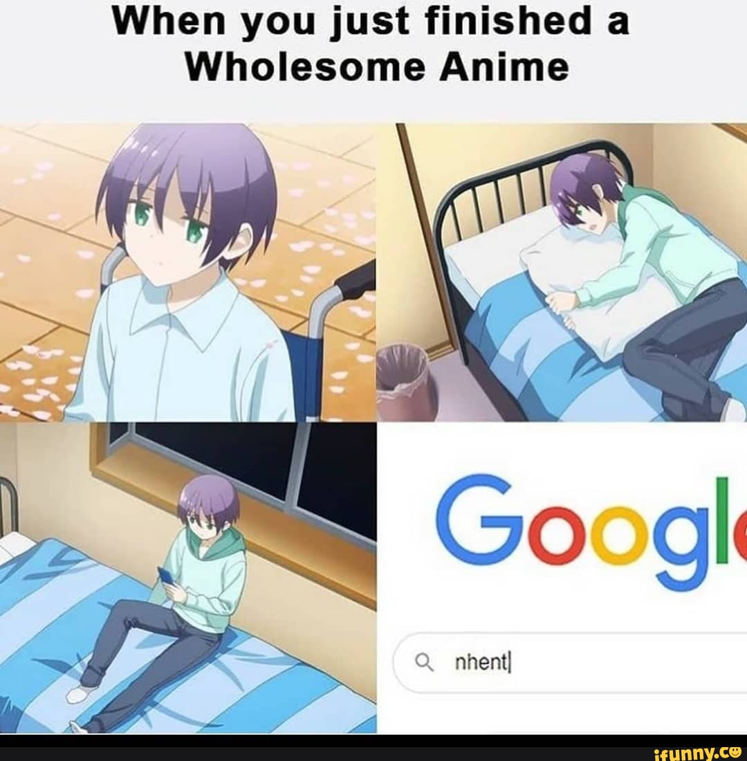 Googmemeanbn - When you just finished a Wholesome Anime nhentI - iFunny