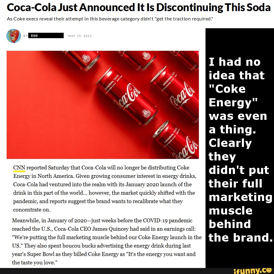 Coca-Cola Just Announced It Is Discontinuing This Soda As Coke execs ...