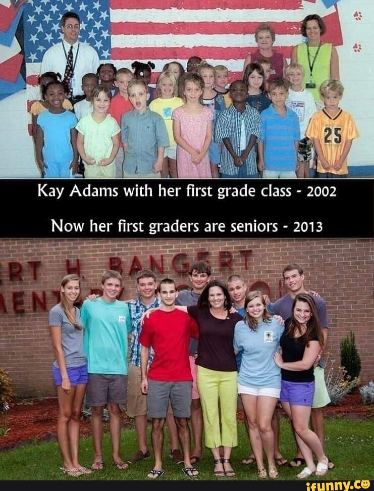 Kay Adams with her first grade class 2002 Now her first graders are ...