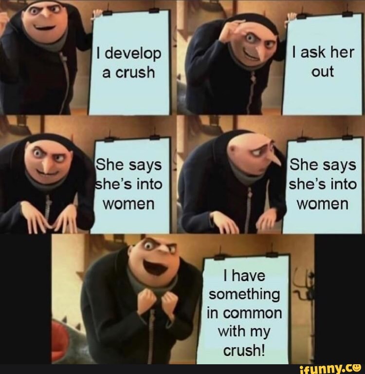 E
She says
she's into
something
in common
with my