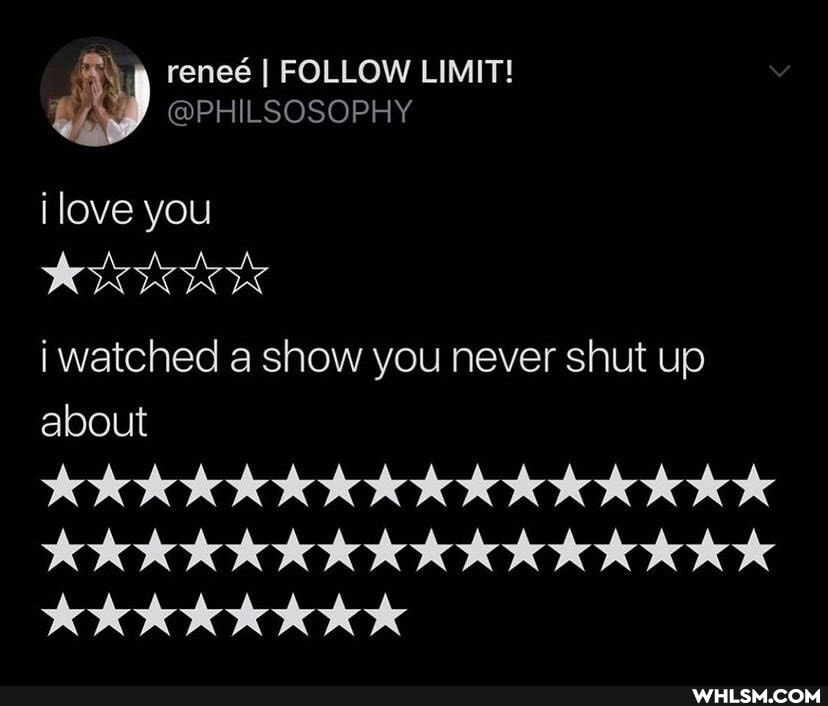 rene I FOLLOW LIMIT!
@PHILSOSOPHY love you
i watched a show you never shut up about
IKKKKKKK KKK KIKKKKKAA KK KKK KKKKKKAK