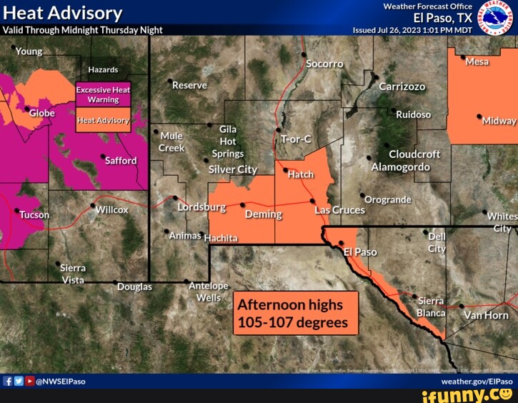 'Weather Forecast Office Heat Advisory El Paso, TX Valid Through ssued