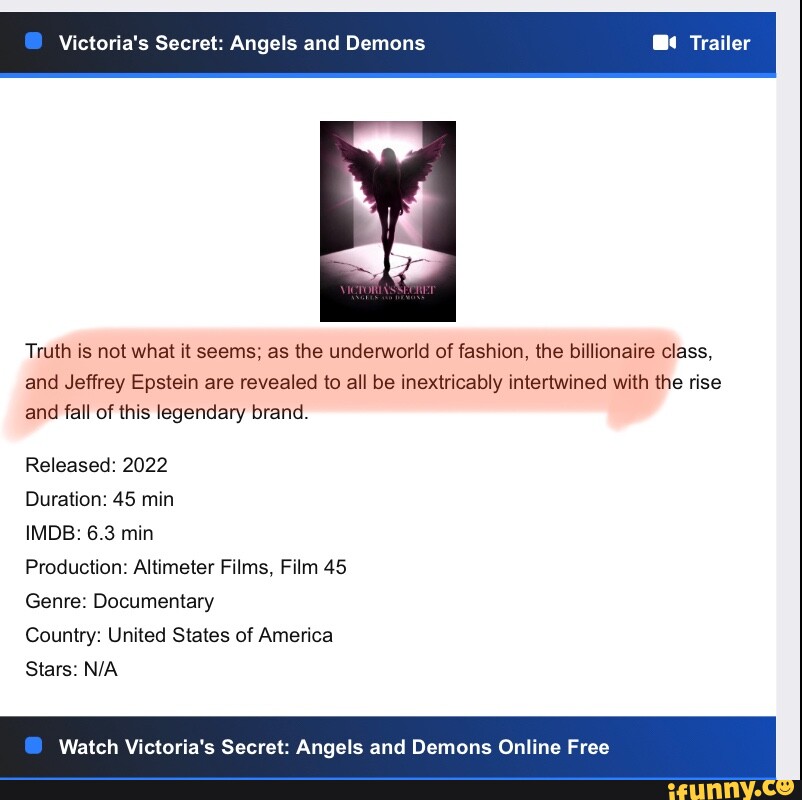 Victoria's Secret: Angels and Demons, Trailer