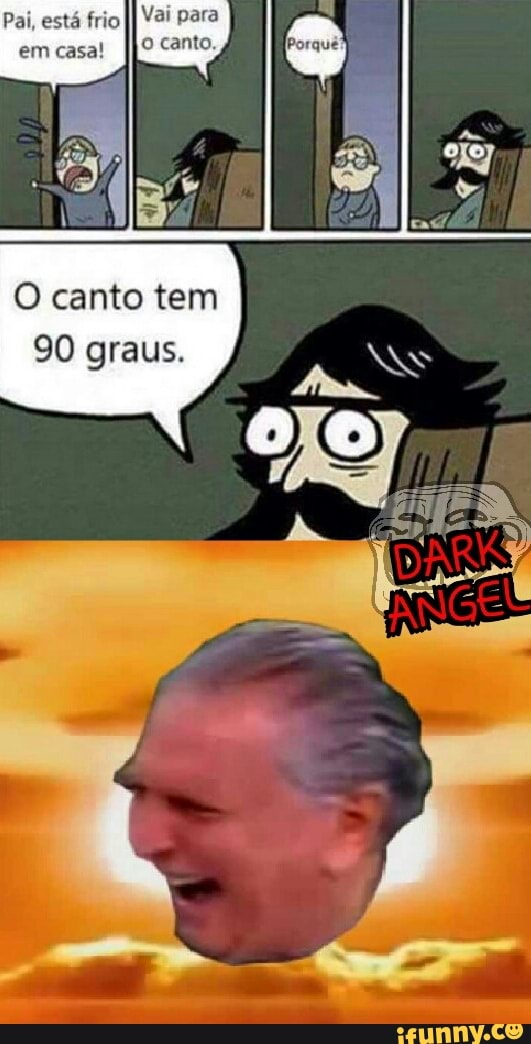 Pai, está frio
em casa!
O canto tem
90 graus.