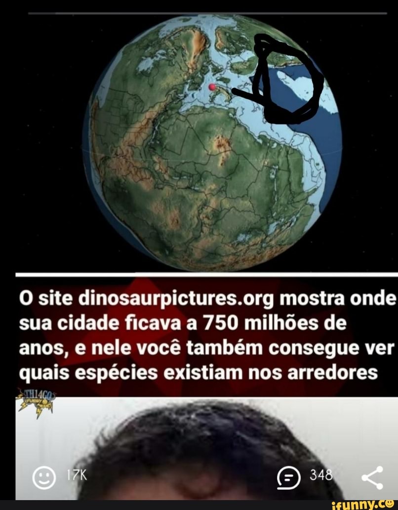 O site dinosaurpictures org mostra onde sua cidade ficava a 750 milhões de anos, e nele você também consegue ver
quais espécies existiam nos arredores
FAN (5)