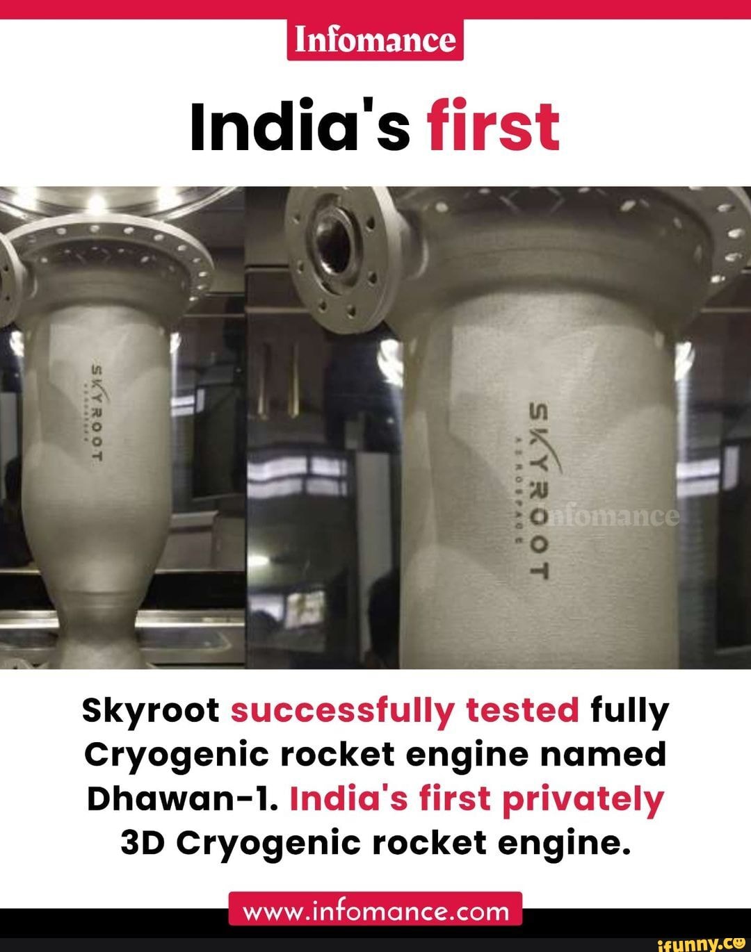 Infomance first Skyroot successfully tested fully Cryogenic rocket