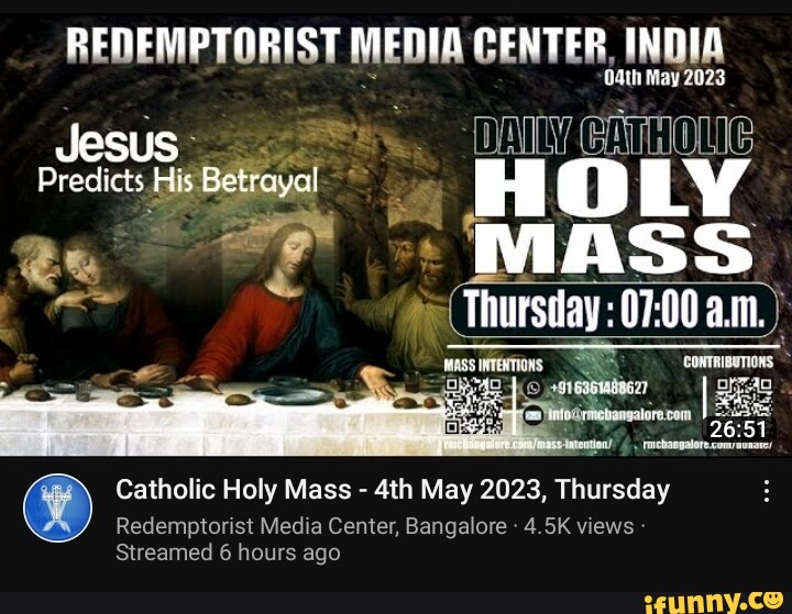 REDEMPTORIST MEDIA CENTER, INDIA His Betrayal 04th May 2023 SS