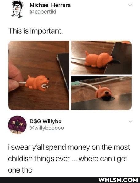 ES Michael Herrera
@papertiki
This is important.
Willybo
i swear y'all spend money on the most childish things ever where can i get
AnA thn