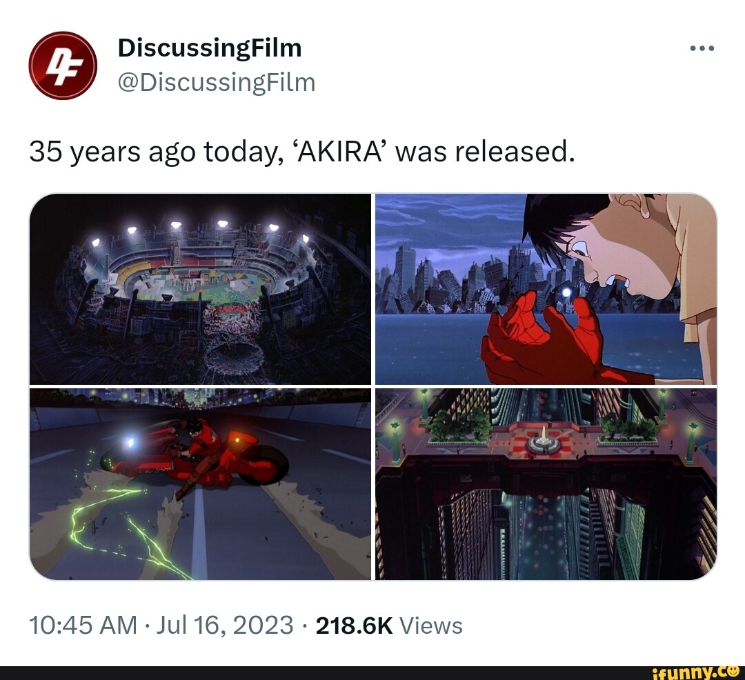 \ Discussing Film @DiscussingFilm 35 years ago today, "AKIRA was