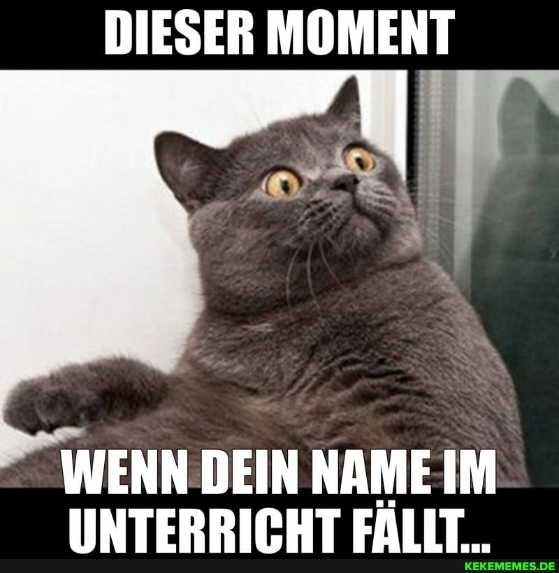 DIESER MOMENT
WENN DEIN NAME IM UNTERRICHT FALLT..