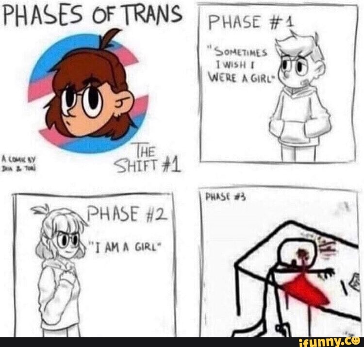 PHASES OF TRANS PHASE WERE A GIRL PHASE #3 PHASE - iFunny