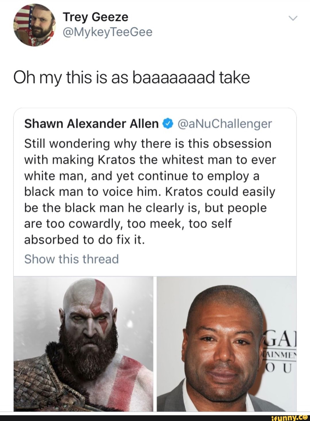 Oh my this is as baaaaaaad take Shawn Alexander Allen º aNuChallenger