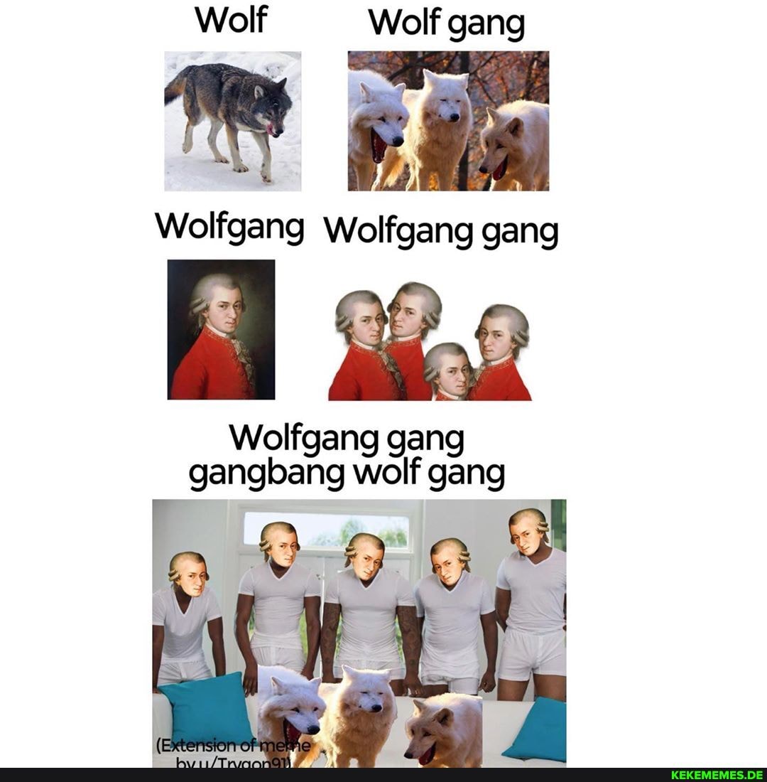 Wolf Wolf gang
Wolfgang Wolfgang gang
Wolfgang gang
gangbang wolf gang