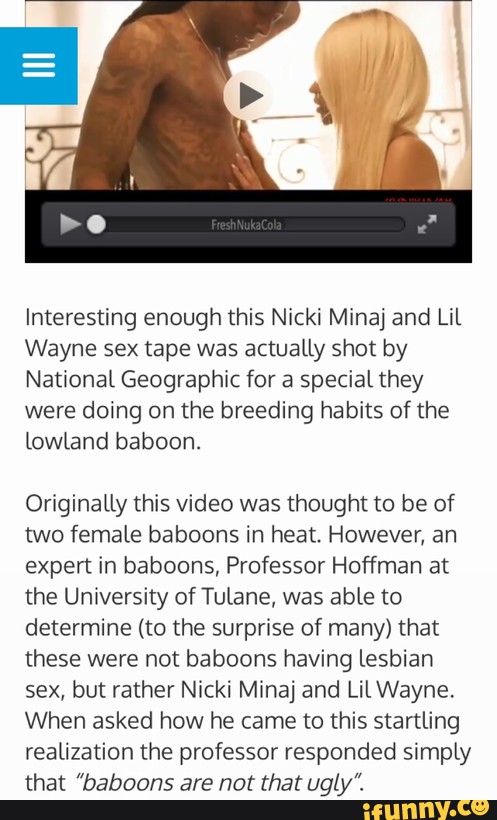 Lil Wayne And Nicki Minaj Sex Tape Leaked.