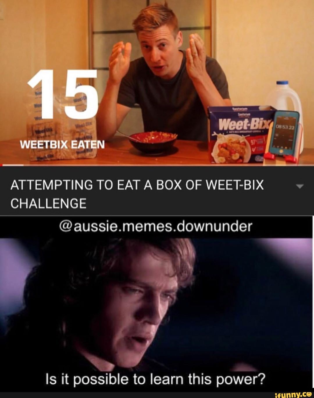 ATTEMPTING TO EAT A BOX OF WEET-BIX CHALLENGE @aussie.memes.downunder ...