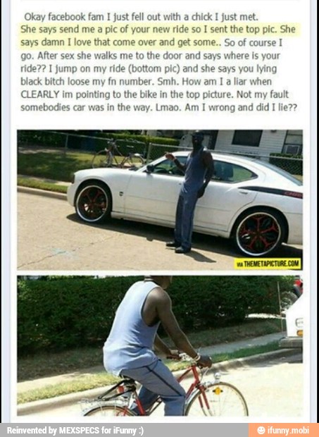 Okay
facebook fam I just fell out a chick
I
Just met.
sent the top pic. She
some.. So of course I
She says send me a
says damn I love that cc
ic of your new ride so
a
the door and says w ex
she walks me he
mp on my ride (bottom pic) and she says you lying
loose my fn number. Smh.
How
am I
a
liar
'ARLY im pointing to the b
somebodies car
w
p picture. Not my
s in
the
way.
Lmao. An