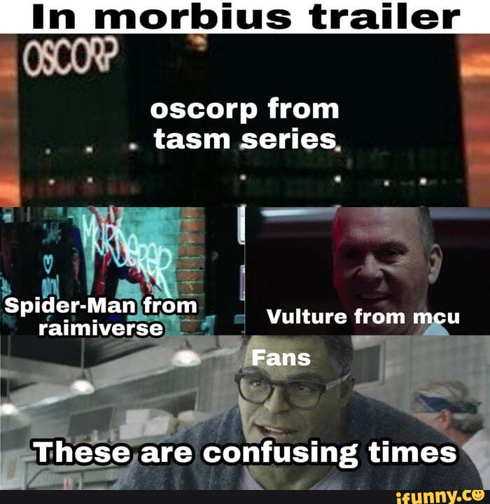 In Morbius Trailer Oscorp From Tasm Series, Spider-Man From Vulture ...