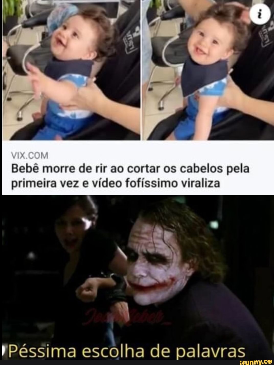 Bebê morre de rir ao cortar os cabelos pela primeira vez e vídeo fofíssimo viraliza
Péssima escolha de palavras