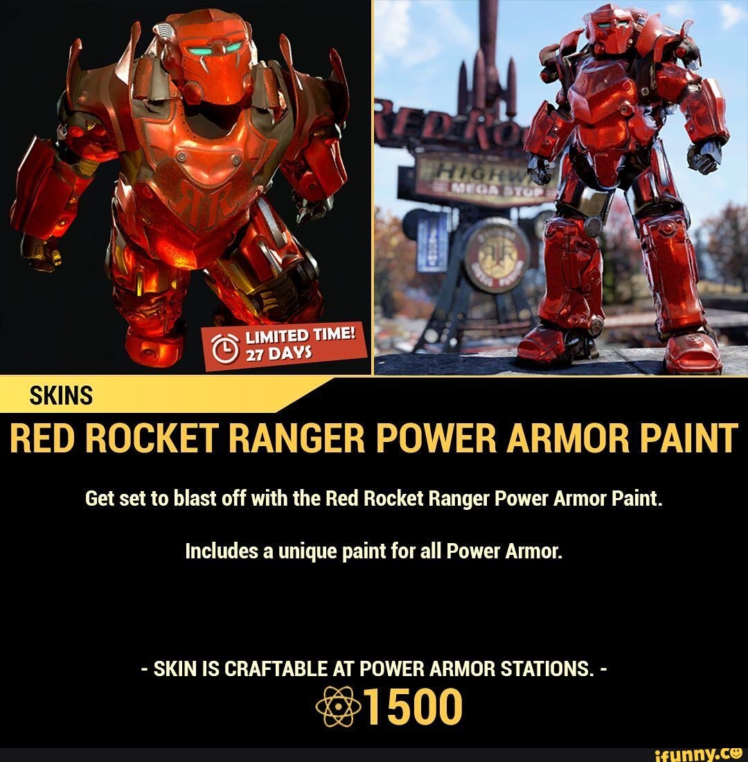 RED ROCKET RANGER POWER ARMOR PAINT Get set to blast off with the Red