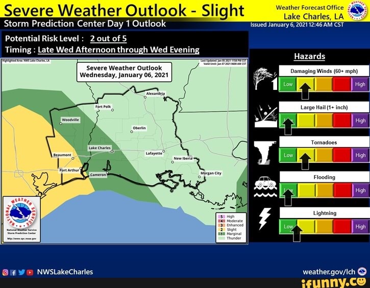 Severe Weather Outlook - Slight Storm Prediction Center Day 1 Outlook ...