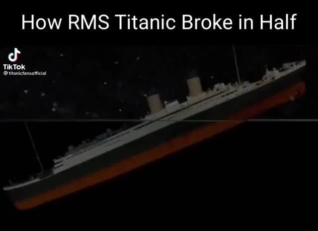 titanic split in half