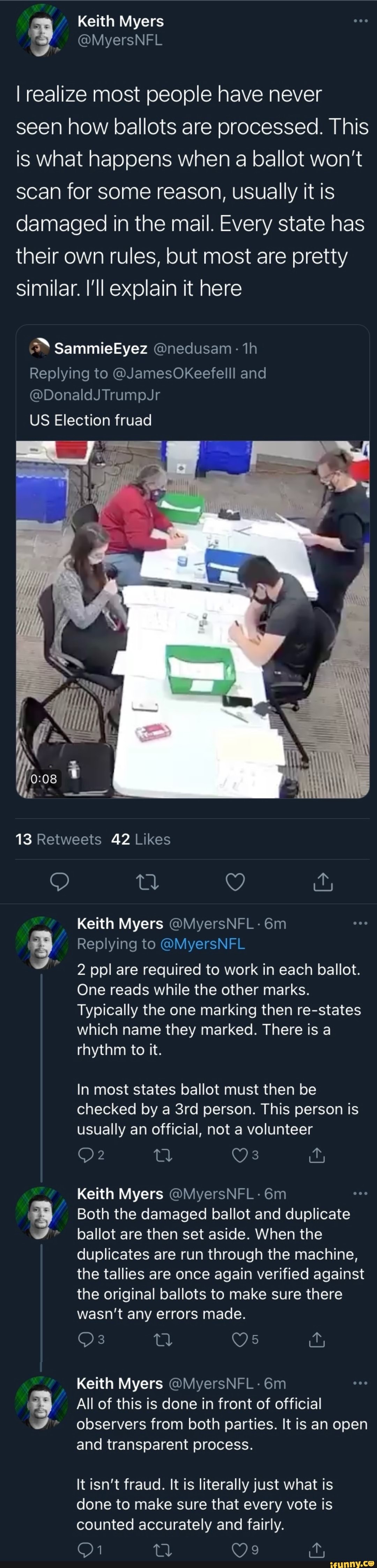 Keith Myers I Realize Most People Have Never Seen How Ballots Are Processed This Is What Happens When A Ballot Won T Scan For Some Reason Usually It Is Damaged In The Mail