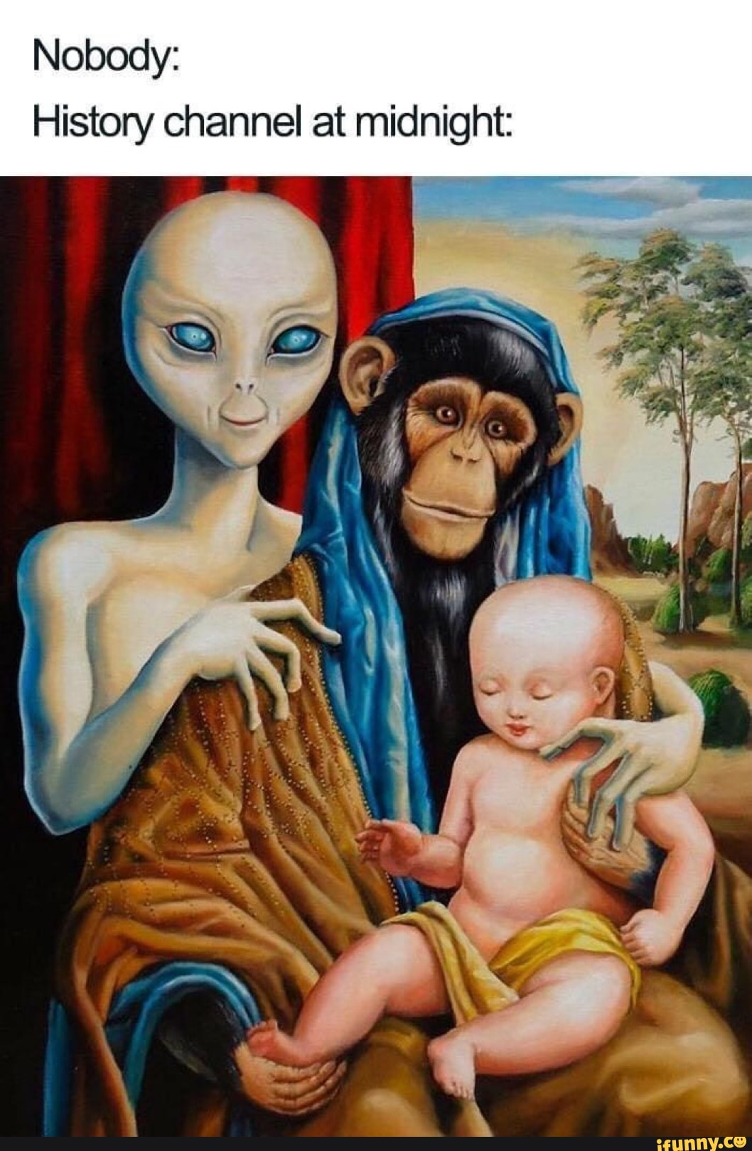 Nobody:
History channel at midnight: