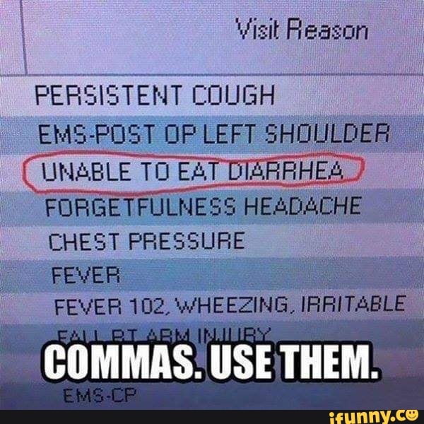 PERSISTENT COUGH EMSPOST OP LEFT SHOULDER HEADACHE CHEST