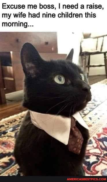 Excuse me boss, I need a raise, my wife had nine children this morning...
