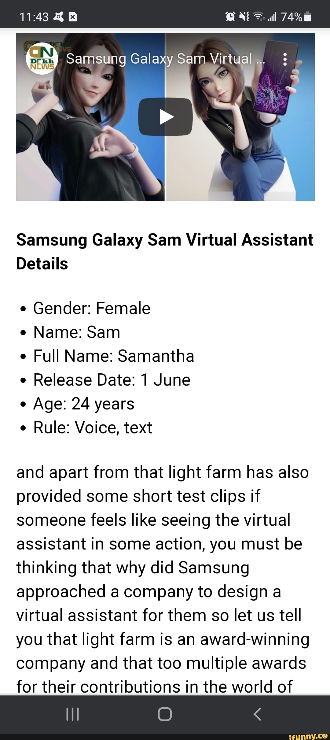 Ll Samsung Galaxy Sam Virtual As Samsung Galaxy Sam Virtual Assistant Details Gender Female Name Sam