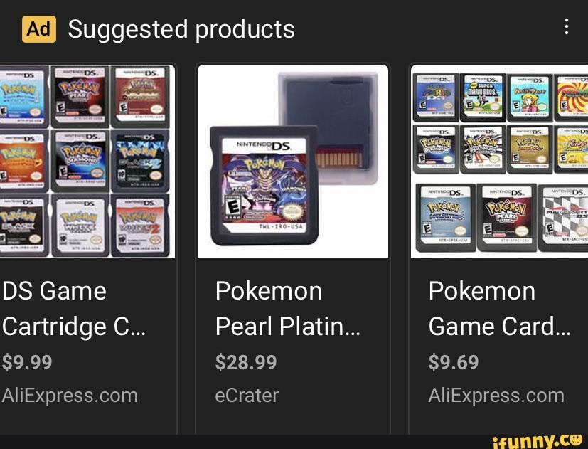 Suggested Products Ds Game Cartridge C Pokemon 9 99 28 99 9 69 Ecrater Pokemon Game Card Pearl Platin Game Card