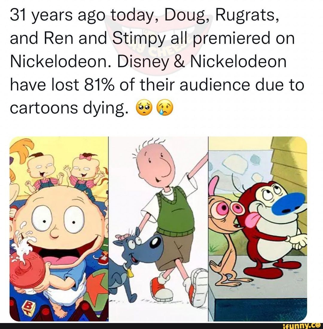 Doug Rugrats 31 years ago today, Doug, Rugrats, and Ren and Stimpy all premiered on ...