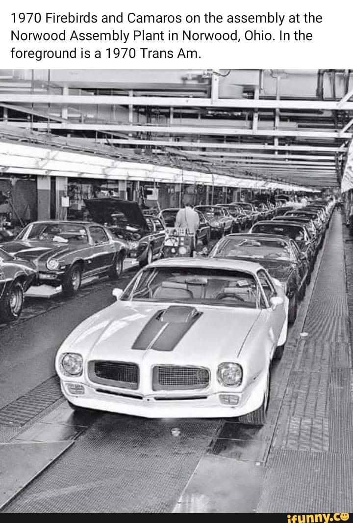 1970 Firebirds And Camaros On The Assembly At The Norwood Assembly