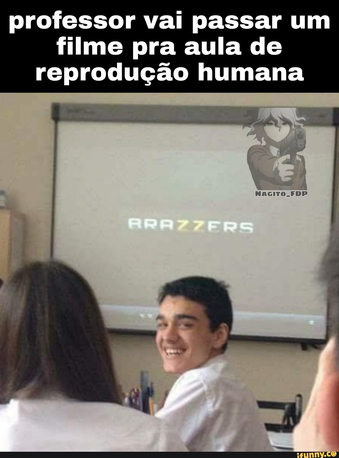 professor vai passar um filme pra aula de reprodução humana