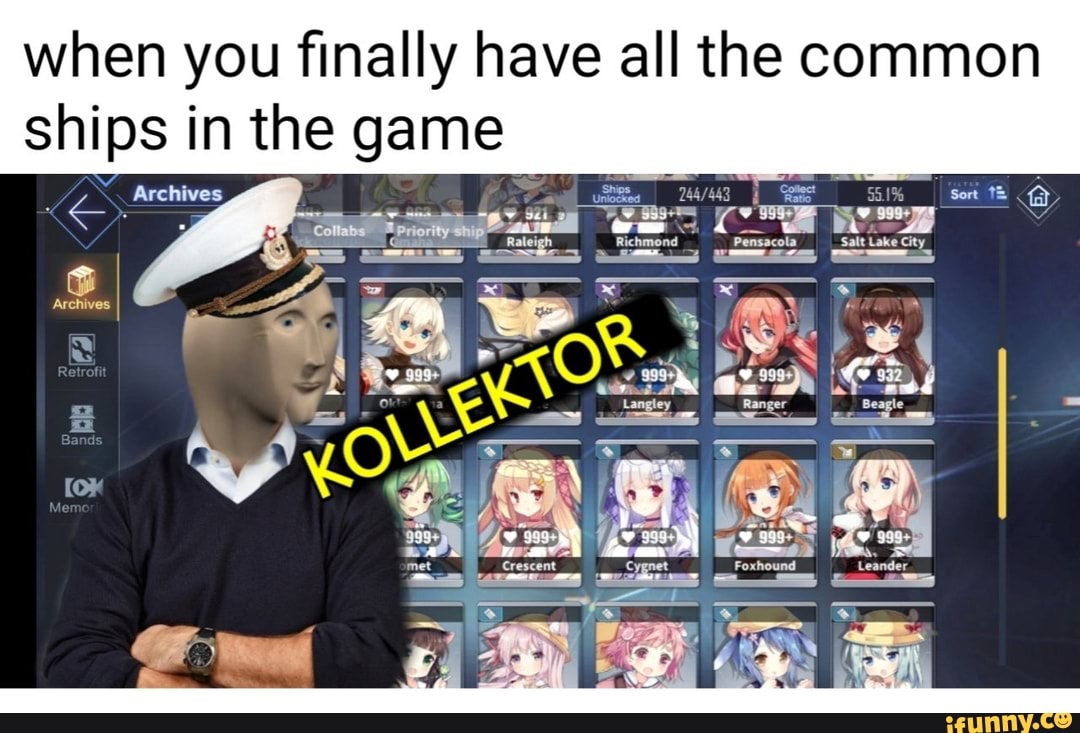 when you finally have all the common
ships in the game