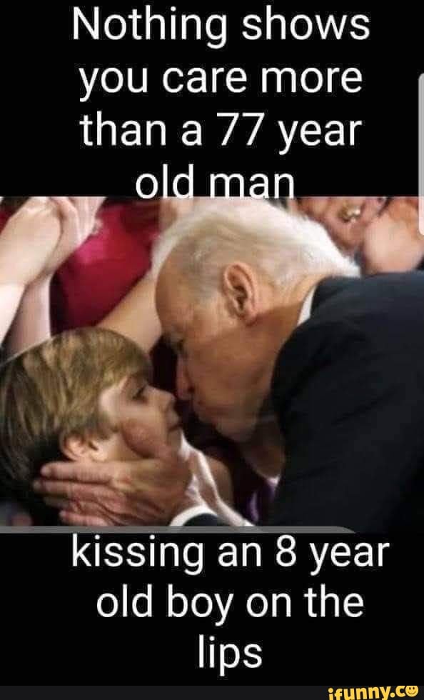 Old men kissing