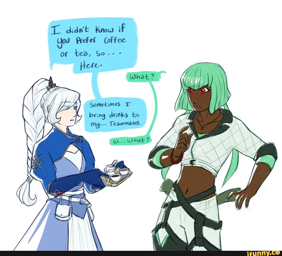 didn't Know if
You Prefef (offee or tee, So-- -
Here-
What?
4) Sometimes bring drinks to my--- Teammates.
