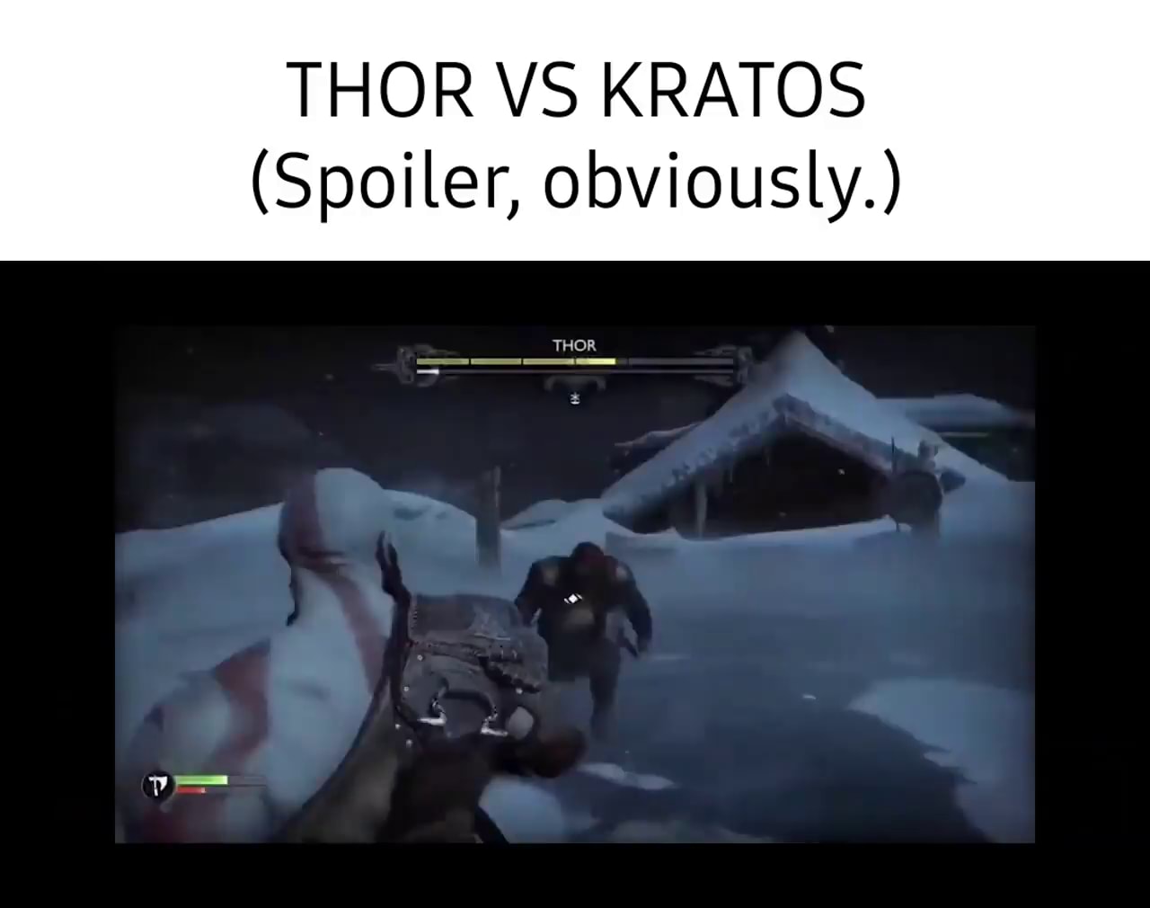 To whomever it may interest. Kratos is 6'6. Thor is 7' even. And Tyr is  8'5. = SS > - SS - iFunny