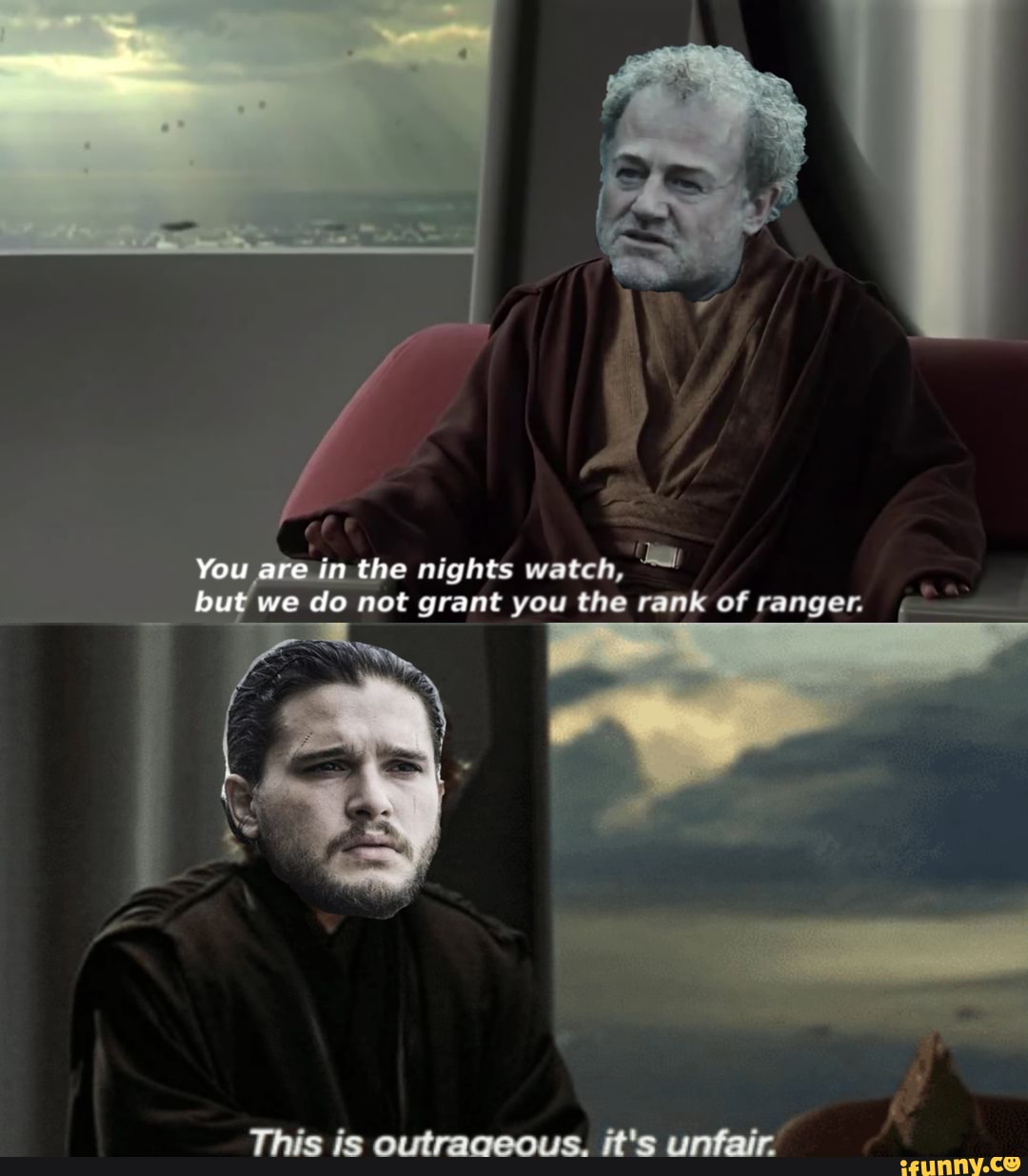 You inthe nights watch,
we do not grant you the rank of ranger.