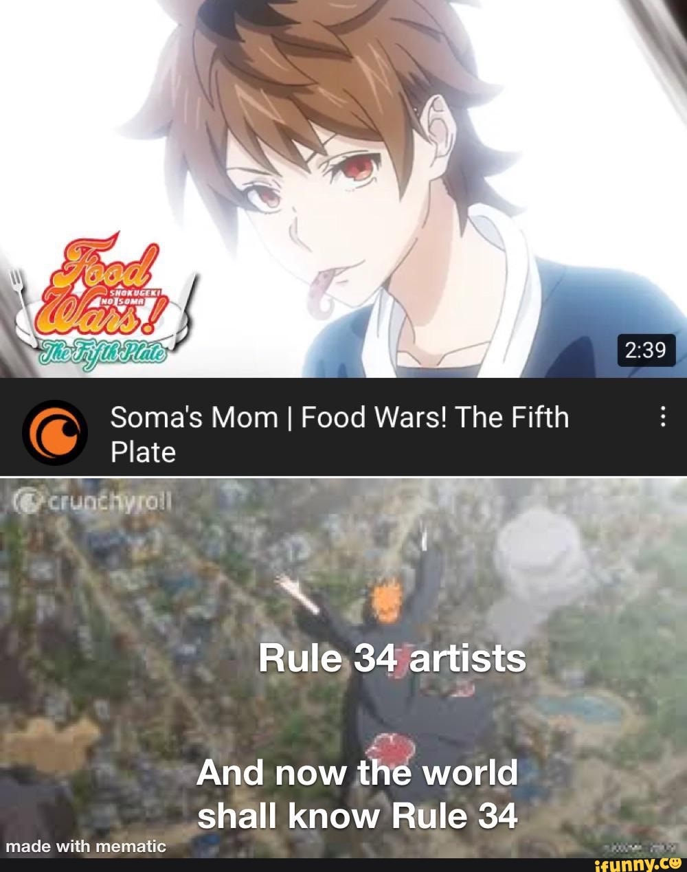 Soma's mother looks like - Food Wars: Shokugeki no Soma