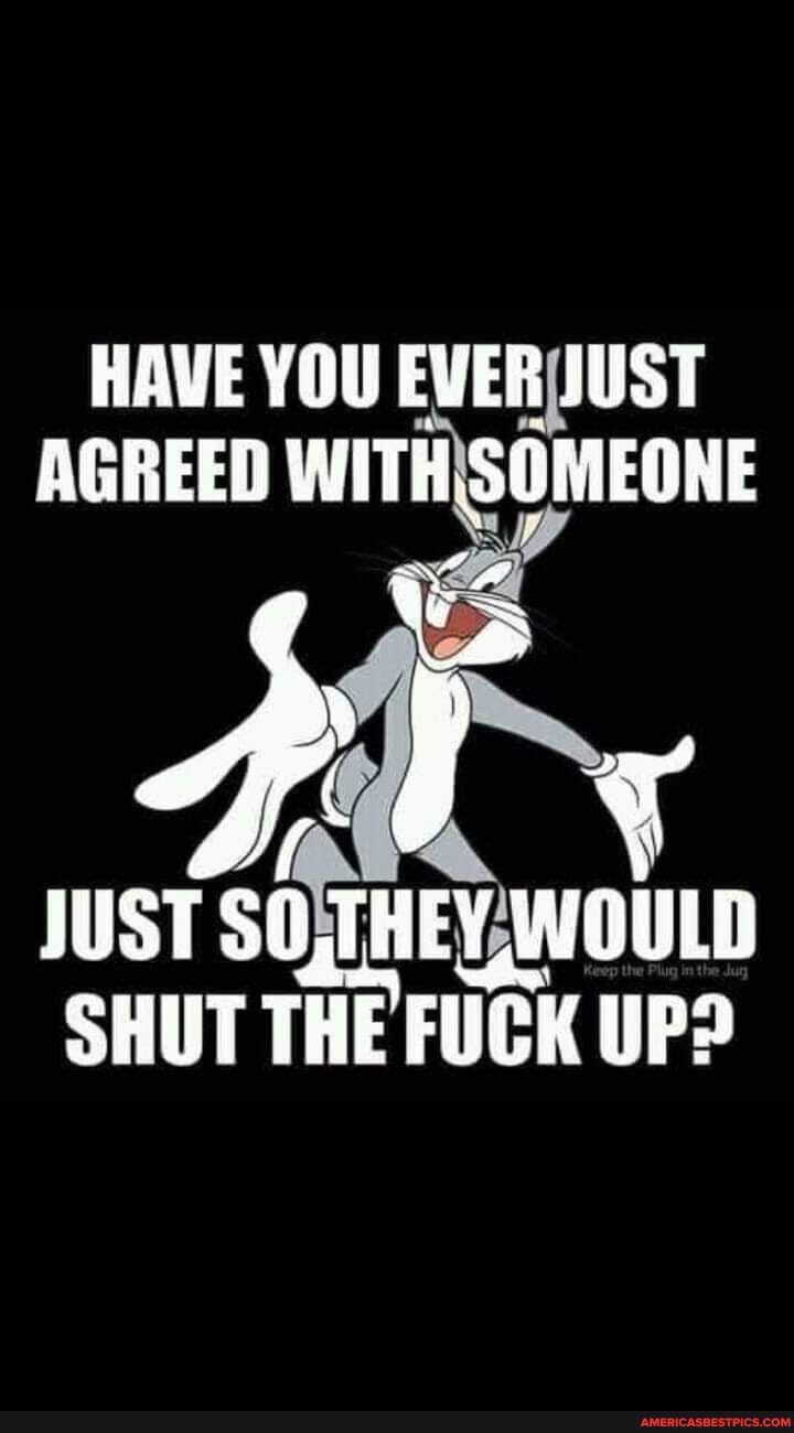 HAVE YOU EVER AGREED WITH SOMEQNE
JUST WOULD SHUT THE FUCK UP?